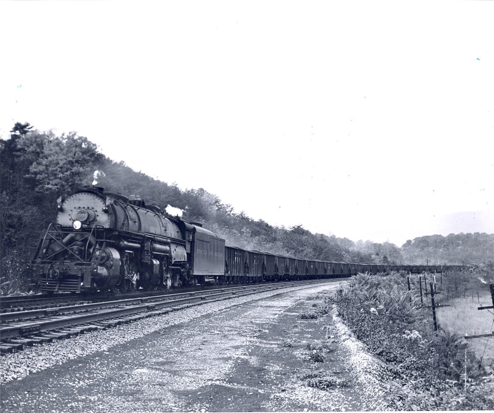 N&W coal train on the move